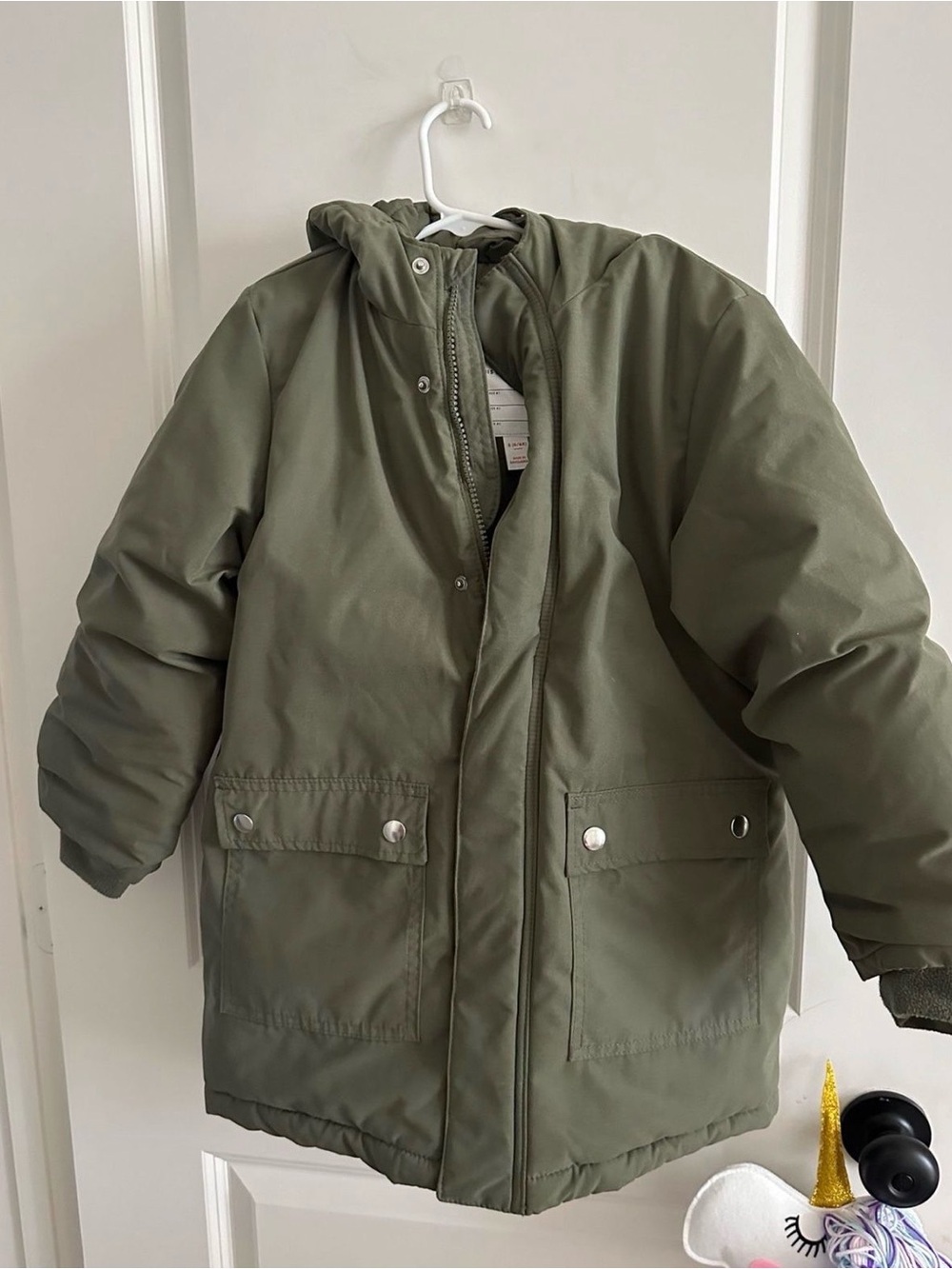 Cat & Jack Olive Hooded Puffer Jacket for Kids